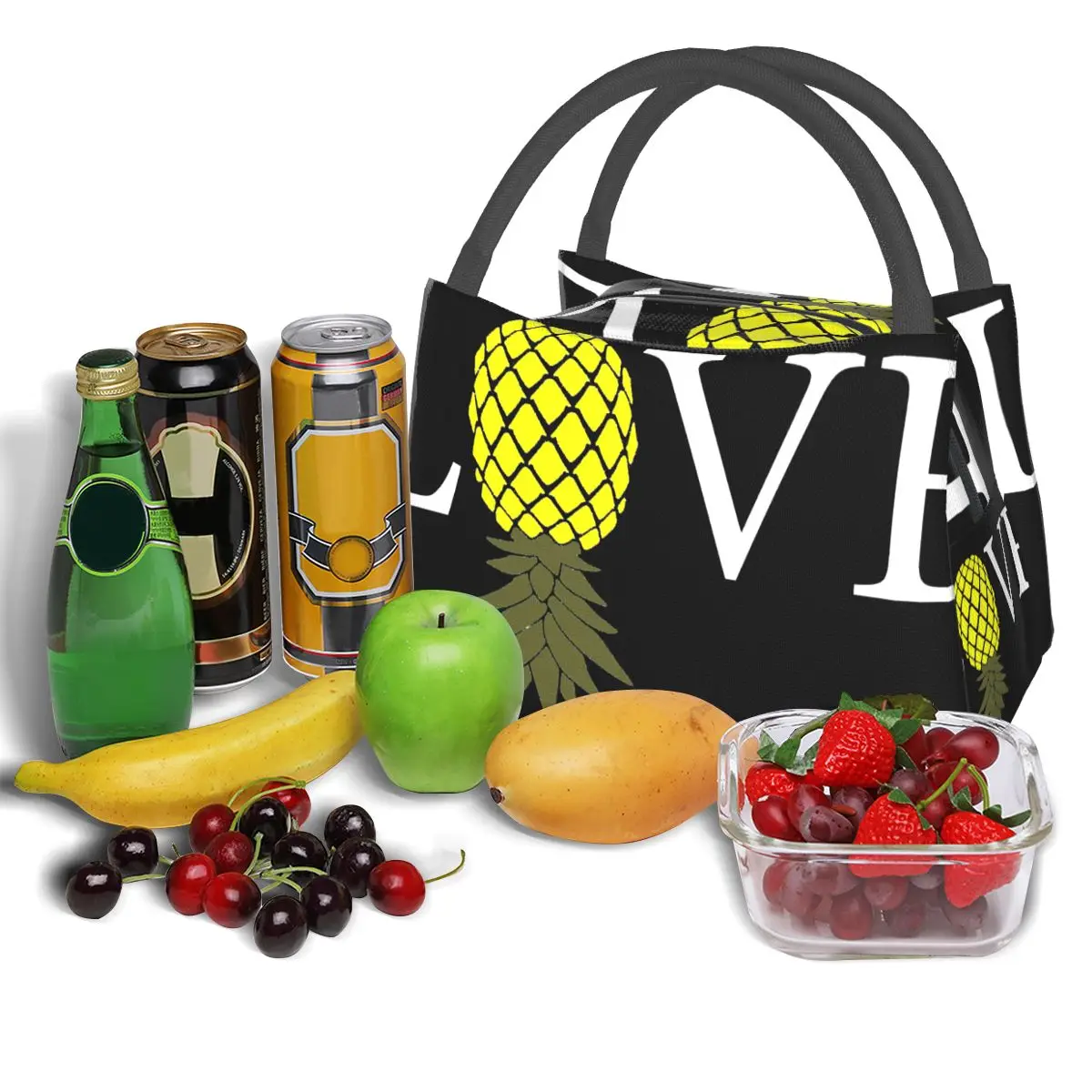 Swingers Pineapple I LOVE Pineapple Portable insulation bag for Cooler Thermal Food Office Pinic Container