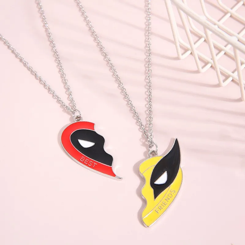 Super Hero Magnetic Couple Necklace for Women Men Love Jewelry Gift Suitable for Best Friends Jewelry Gifts