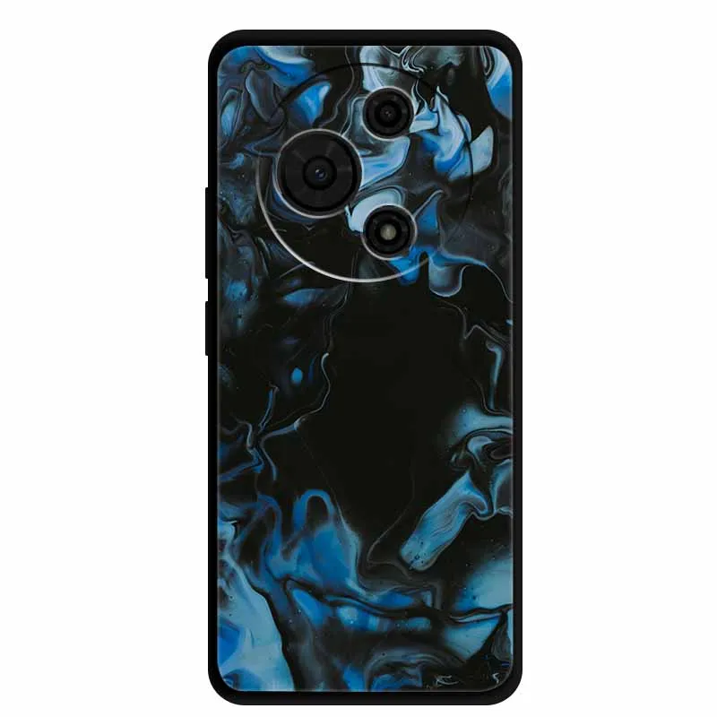 Gradient Marble Painted Silicone Phone Case - Shockproof Soft Cover
