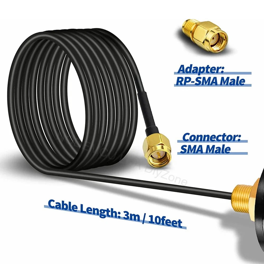 High Gain 4G Antenna External Use SMA Male Wall Bracket LTE Router Signal Booster Cell Phone Amplifier