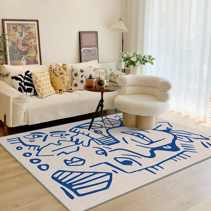 

Soft Kids Play Area Rugs Abstract Graffiti Carpets for Living Room Home Decoration Bedroom Bedside Floor Mat Anti-slip Door Mats