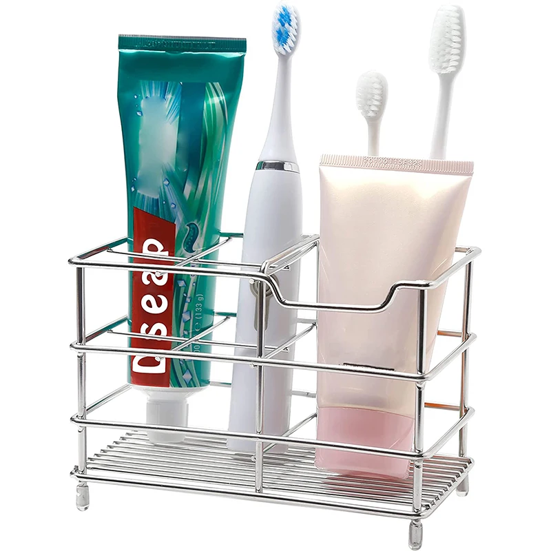 Stainless Steel Toothbrush Toothpaste Holder Stand Shaving Brush