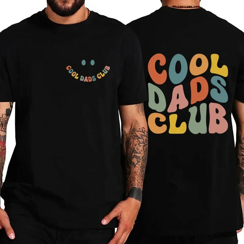 Cool Dad Clun Shirt 남성용 의류 아빠 생일 티셔츠 앞면 뒷면 인쇄 티셔츠 할아버지 남편 티셔츠 Homme