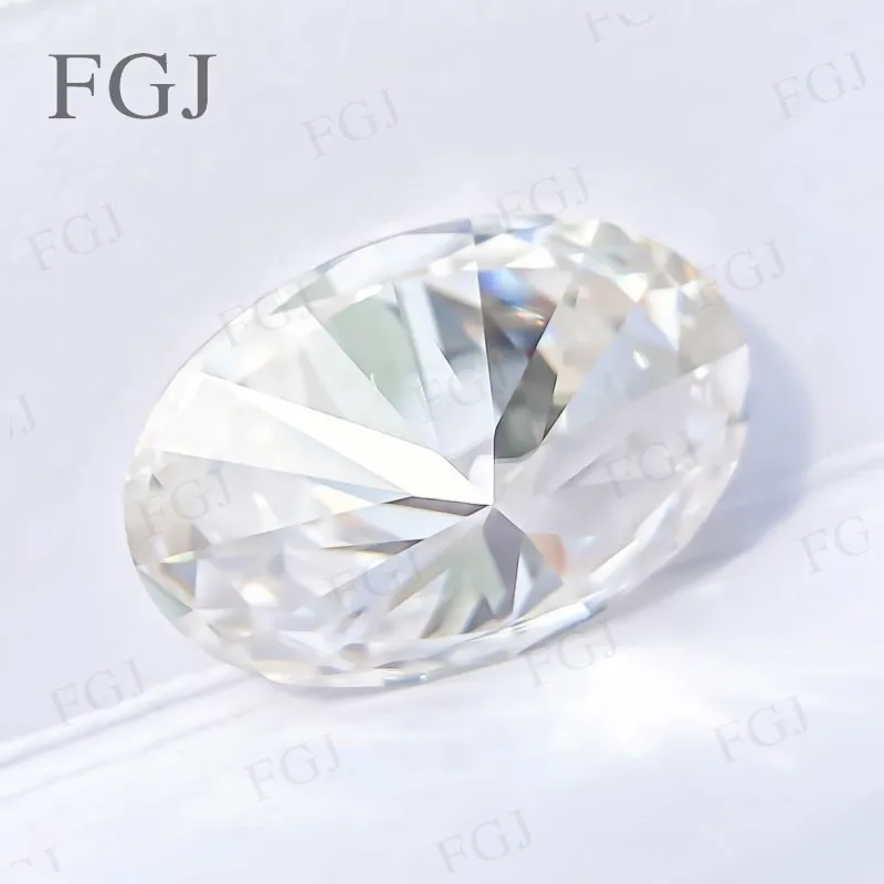 리얼 모이사나이트 스톤 D 컬러 VVS1 타원형 0.15-3.5ct 공장 도매 루스 젬스톤 쥬얼리 제작 DIY 디자인 반지 목걸이