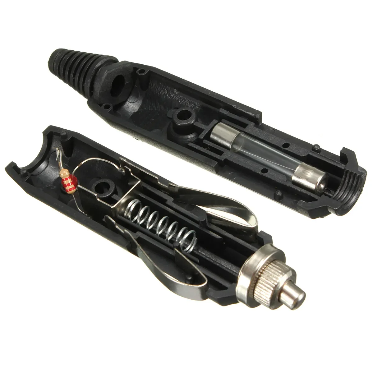 

2pcs 12V 24V Male Car Cigarette Lighter Socket Plug Connector 5A With Red LED & Fuse