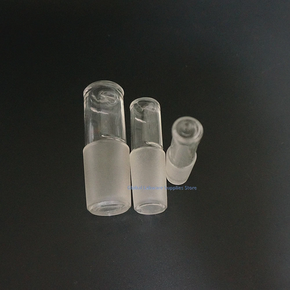 Lab Bottle Stopper 1pcs Glass stopper Glass hollow plug Joint 14# 19# 24# 29# 34# Grinding flat plug Hollow plunger