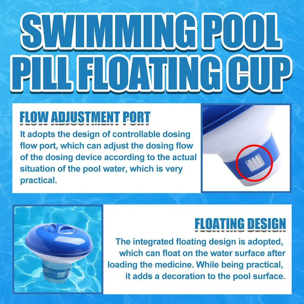 5 Inch Swimming Pool Cleaning Accessories Telescopic Swimming Pool Floating Disinfection Automatic Dosing Device Water Treatment