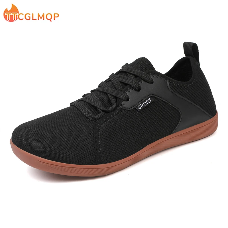 Fashion Unisex Wider Shoes Breathable Mesh Men Barefoot Wide-toed Shoes New Flats Soft Zero Drop Sole Wider Toe Sneakes Big Size