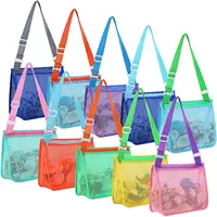 10 Pcs Beach Toys Mesh Beach Bag Kids Sand Toys Bags Travel Toys Shell Collecting Bag Seashell Bag Swimming Accessories for Kids 1