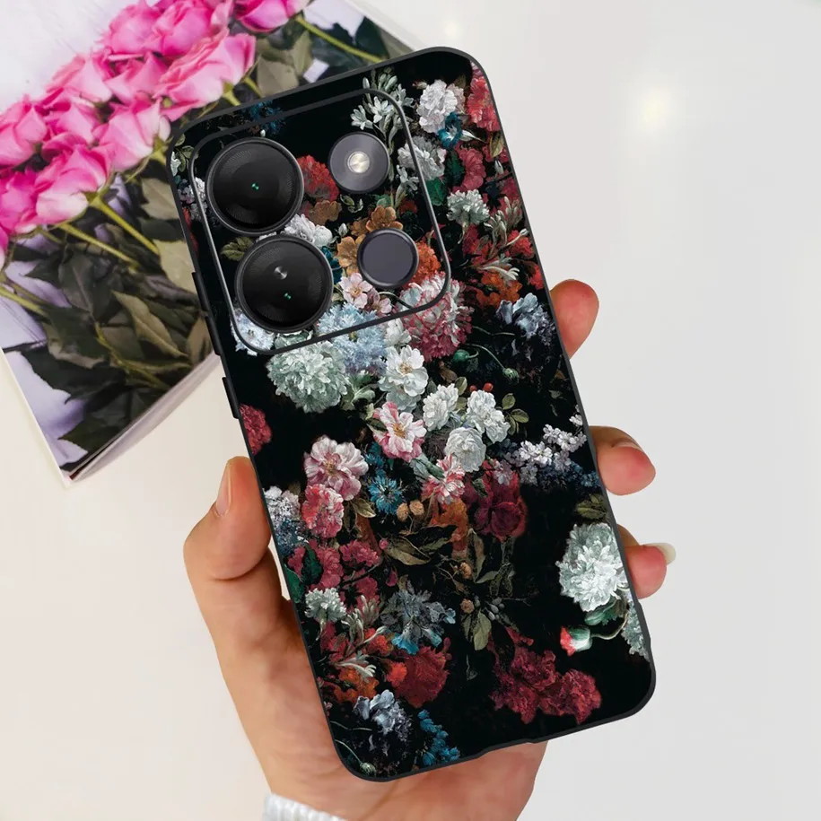 Luxury Marble Soft Silicone Back Cover Phone Case for Infinix Smart 7 Series