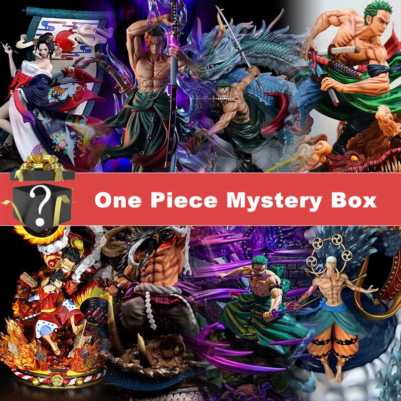 One Piece Mystery Box Figure Blind Box Pvc Anime Ornament Rufy Zoro Modal Animer Gift Scatola Fortunata Casuale Big Toy Kaido Robin