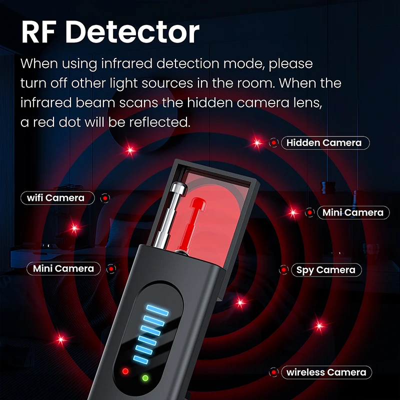 Amorom Hidden Camera Detector Anti-Spy Car Gps Tracker Location Detector