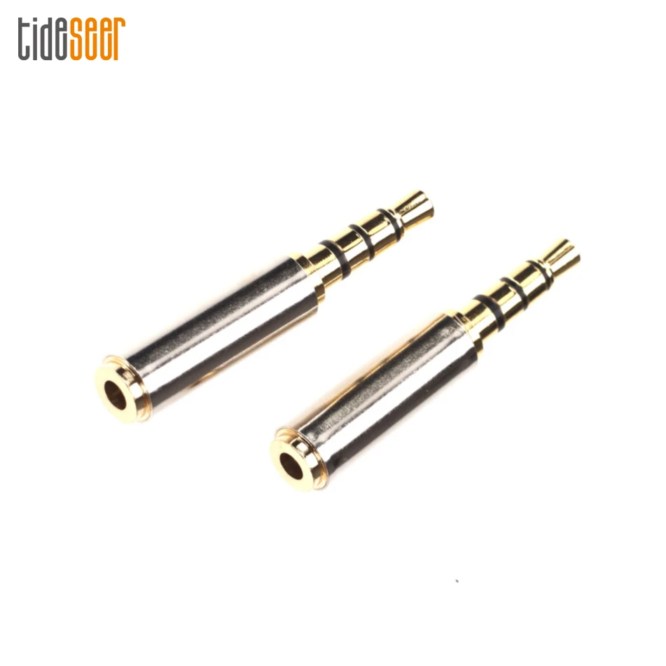 

100 шт. Позолоченный разъем 3,5 мм до 2,5 мм аудио стерео адаптер динамик 4-полюсный разъем для наушников