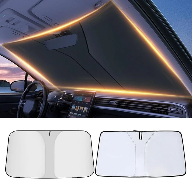 Pare-soleil intérieur de voiture, protection UV, pare-brise avant -  AliExpress