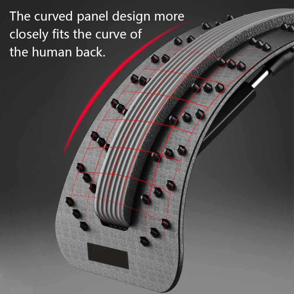 Back Massager Stretcher Fitness Massage Tool Stretch Lumbar Support Relax Spine Pain Relief Acupoint Acupuncture Adjustable Base lumbar massager gym fitness tool