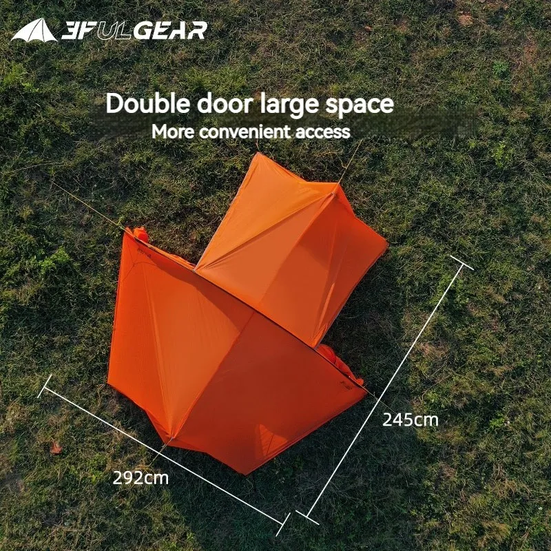 3F UL GEAR Pufferfish Camping Tent 2 People Ultralight