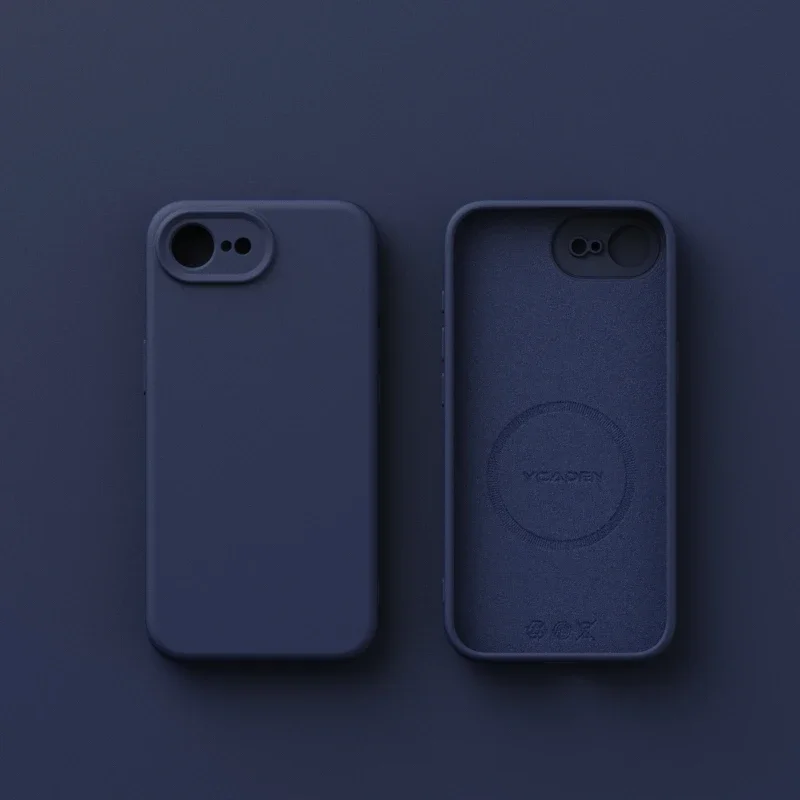 Luxury Magnetic Soft Liquid Silicone Phone Case with Matte Skin Feel Back Cover