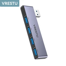 2.0 허브 확장 USB 확장 고속 OTG 컨버터, PC 컴퓨터 노트북용 휴대용 도킹 스테이션, USB 3.0, 4 포트 Hab 충전
