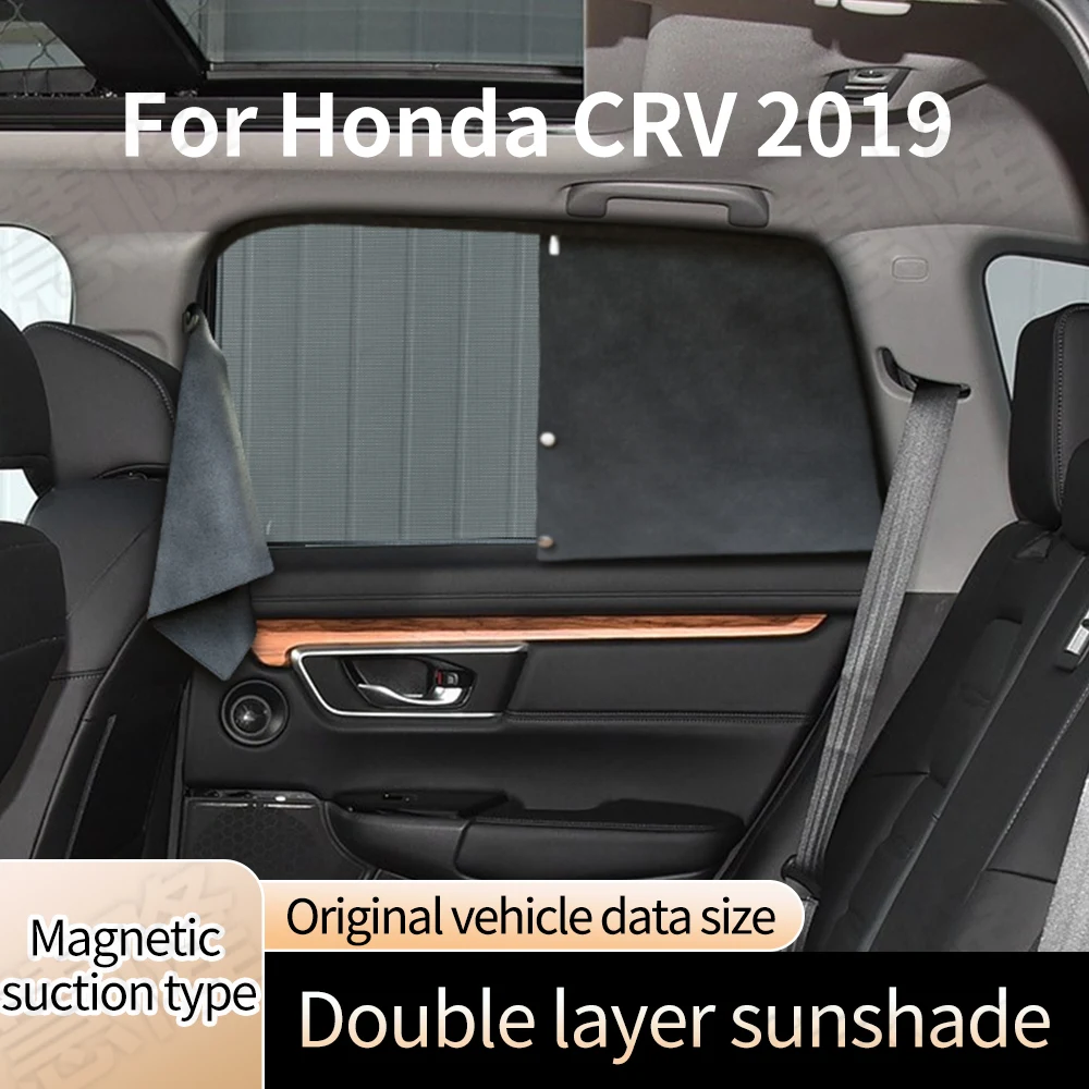 

Car full-size curtains For Honda CRV 19 deer velvet double-layer window sunshade curtains thermal insulation and sun protection