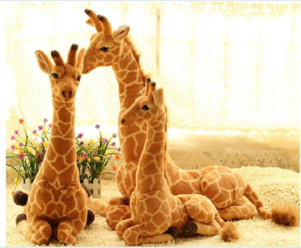 

one piece sitting giraffe toy lovely plush simulation giraffe doll birthday gift about 85x60cm 0186