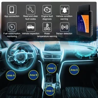 OBD2 Scanner ELM327 Car Diagnostic Detector Code Reader Tool V1.5 WIFI Bluetooth OBD 2 for IOS Android Auto Scan Repair Tools 2