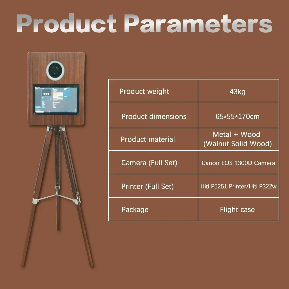 New Design Portable Wedding Wood Vintage Photo Booth Price Wholesale Retro Wooden Photo Booth Machine With Printer and Camera Sdf9d2d4e7eb641f0942545f86c615dd0m