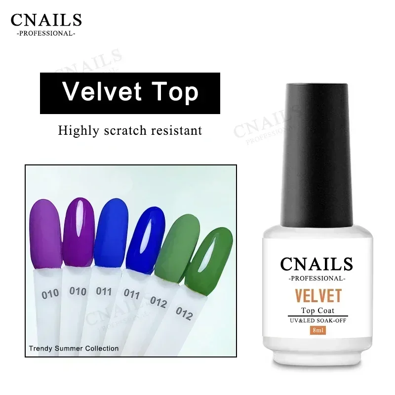 DEROI Matte Velvet Top Coat UV Gel Soak Off Varnish Semi-Permanent Nail Polish Seal Gel Polish Base Coat Nail Art Decorations 6
