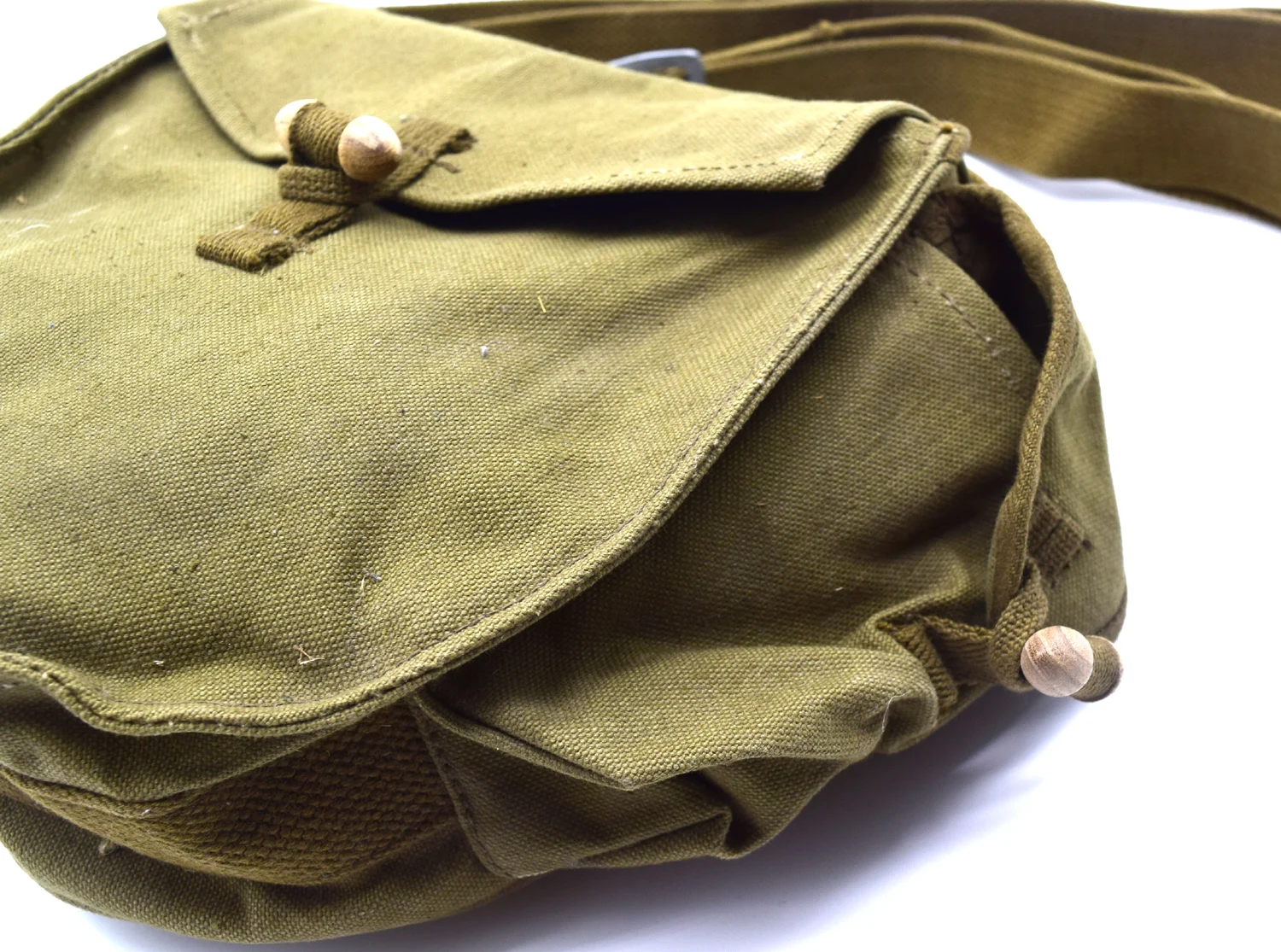 Surplus Chinese Military Type 56 Drum Magazine Pouch – Canvas Ammo Bag, Original Surplus