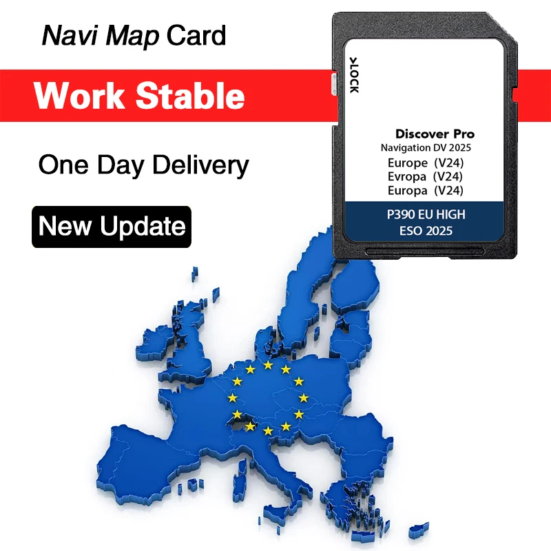 UK GB Europe Sat Nav 64GB SD Card DV V24 Media Discover Pro Navigation
