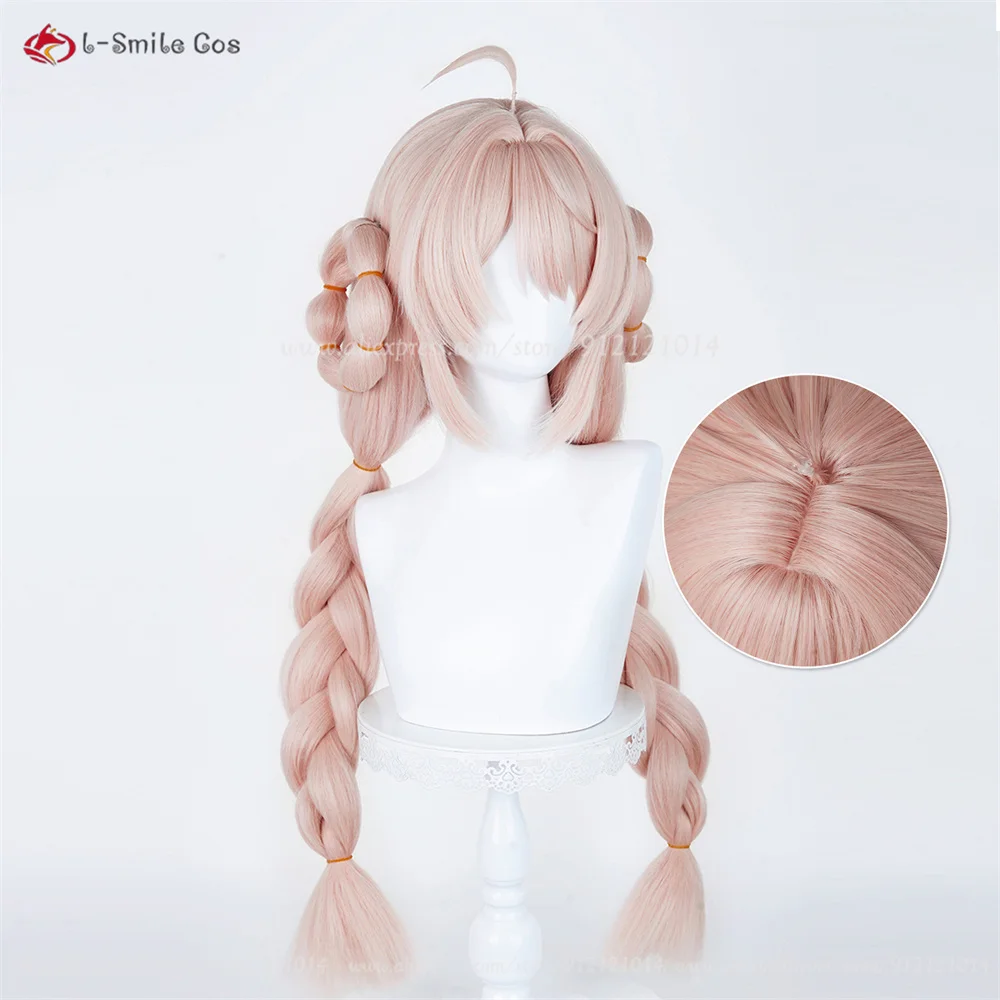 ZZZ Zhao Cosplay Perücke 85cm Rosa Zopf Voluminös Hitzebeständig Synthetik Haar Anime Halloween 5