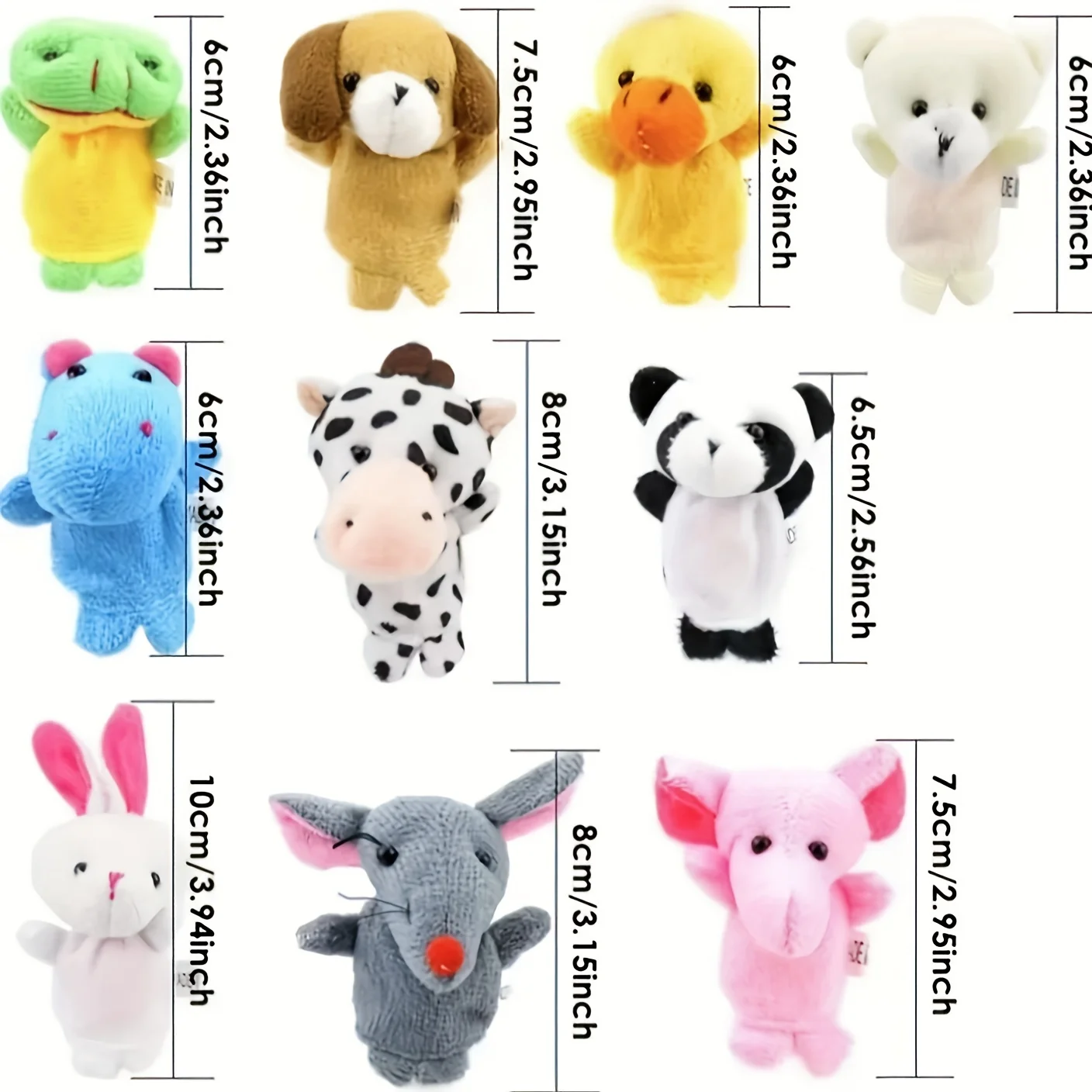 Finger Puppet 10pcs Mini Animal Finger Puppets Set Small Cartoon Animal Finger Toys Educational Family Time Story Time Toys