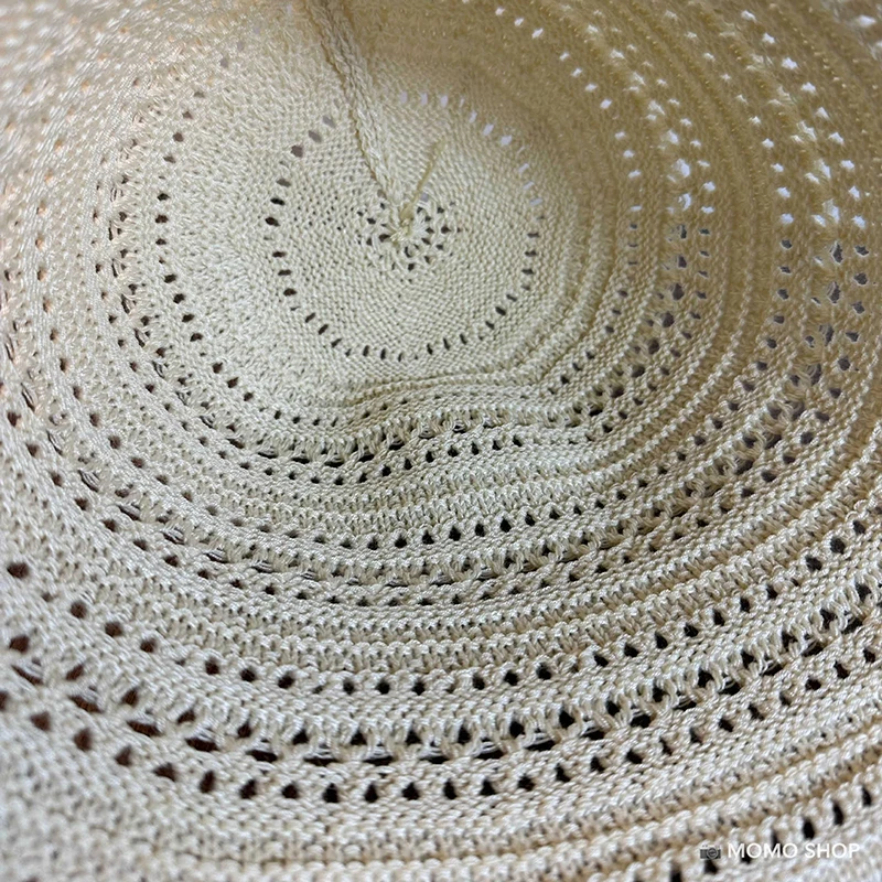 Frische und trendige gestrickte Topfmütze für Damen; Sommer-Freizeitmütze mit hohlem Sonnenschutz – Detail 20