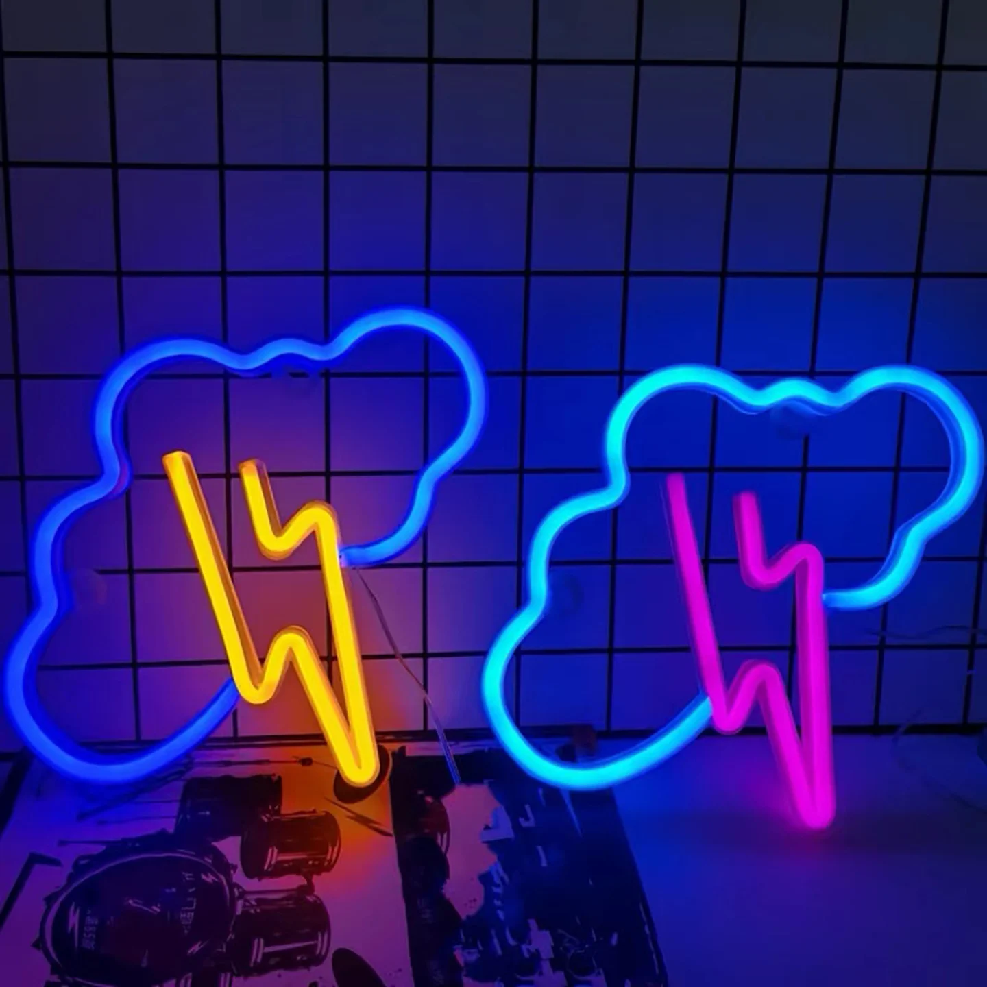 1pc, cool neon light battery/USB power supply, game room bedroom party, wedding girl boy room decoration light, birthday gift 3