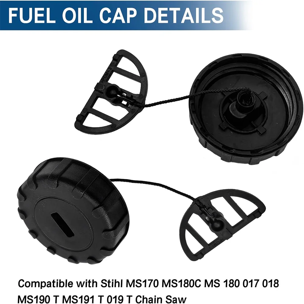 Replacement Fuel & Oil Cap For Stihl 017, 018, MS170, MS180, MS190 Chainsaws