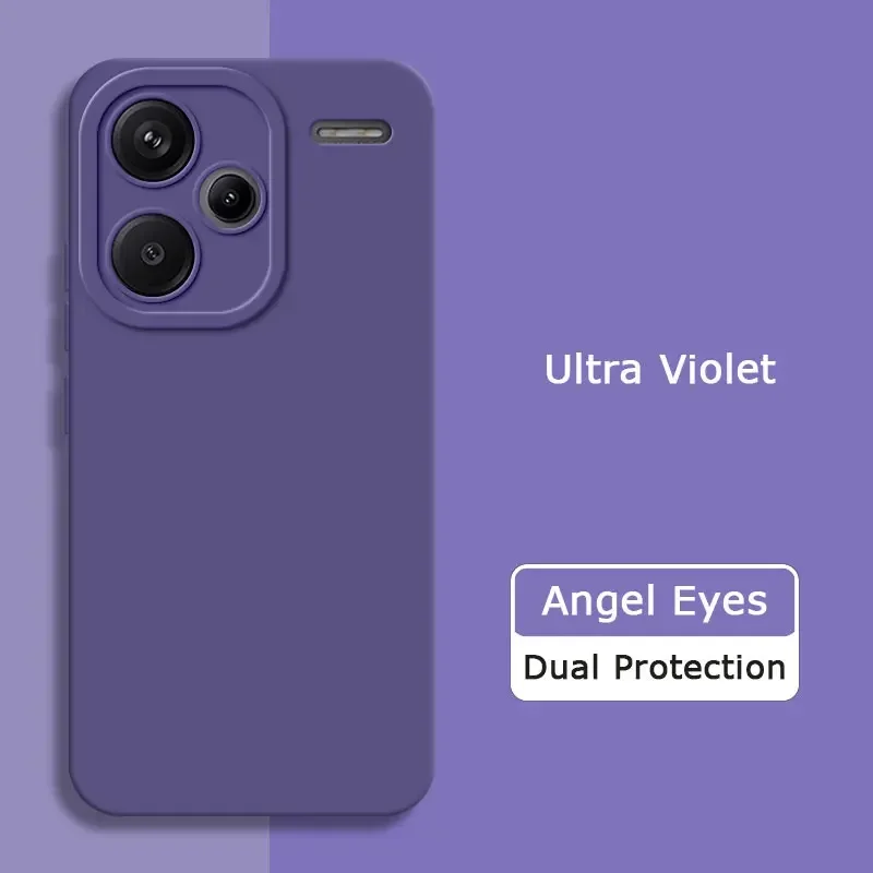 Luxury Angel Eyes Square Liquid Silicone Case - Premium Soft Cover