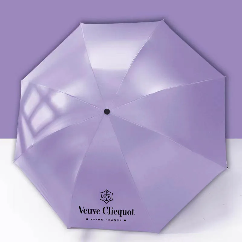 Veuve Clicquot 8rib Travel Umbrella Rainproof Travel Umbrella Multicolor Windproof Automatic Opening and Closing