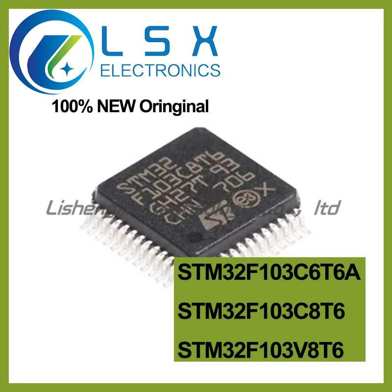 

10pcs STM32F103C6T6A STM32F103C8T6 STM32F103V8T6 LQFP48 MCU микроконтроллер чип