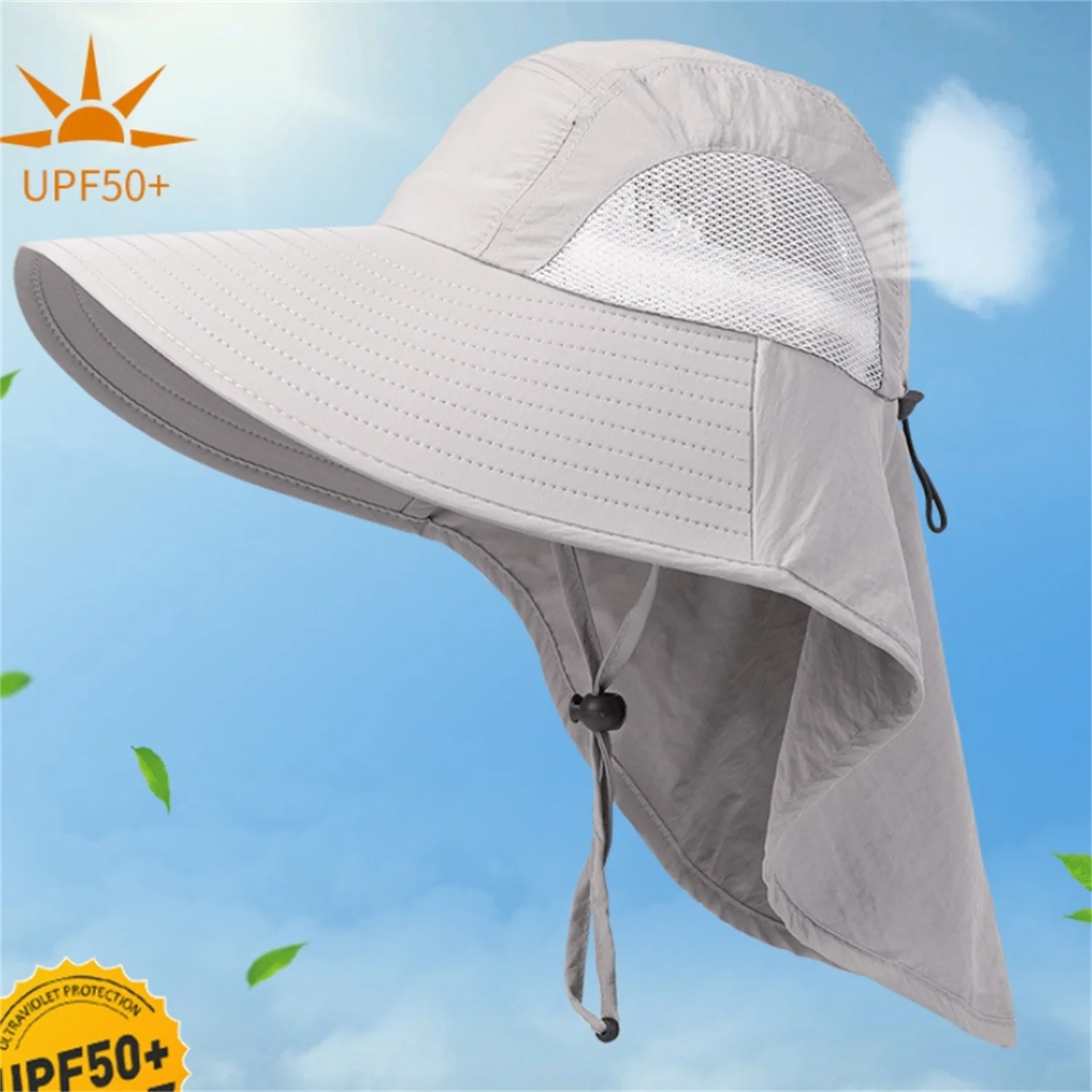 

Outdoor Summer Ultralight Folding Breathable Sunscreen Anti-UV Large Brim Fisherman Hat Hiking Mountaineering Fishing Beach