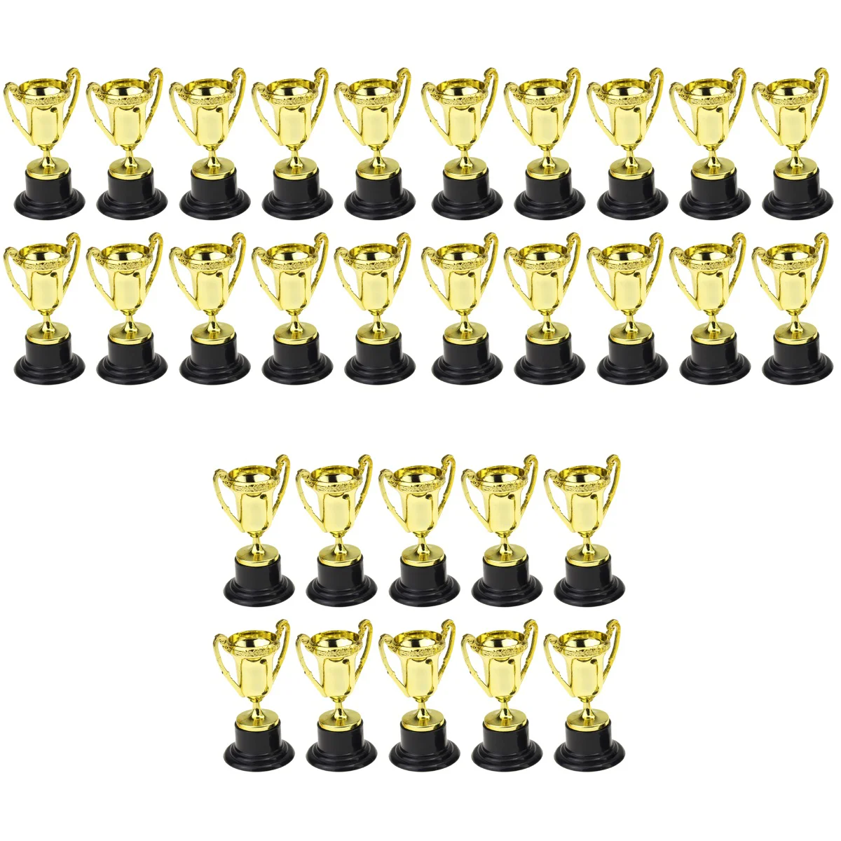 30 PCS  Mini Plastic Gold Cups Trophies for Party Children Early Learning Toys Prizes
