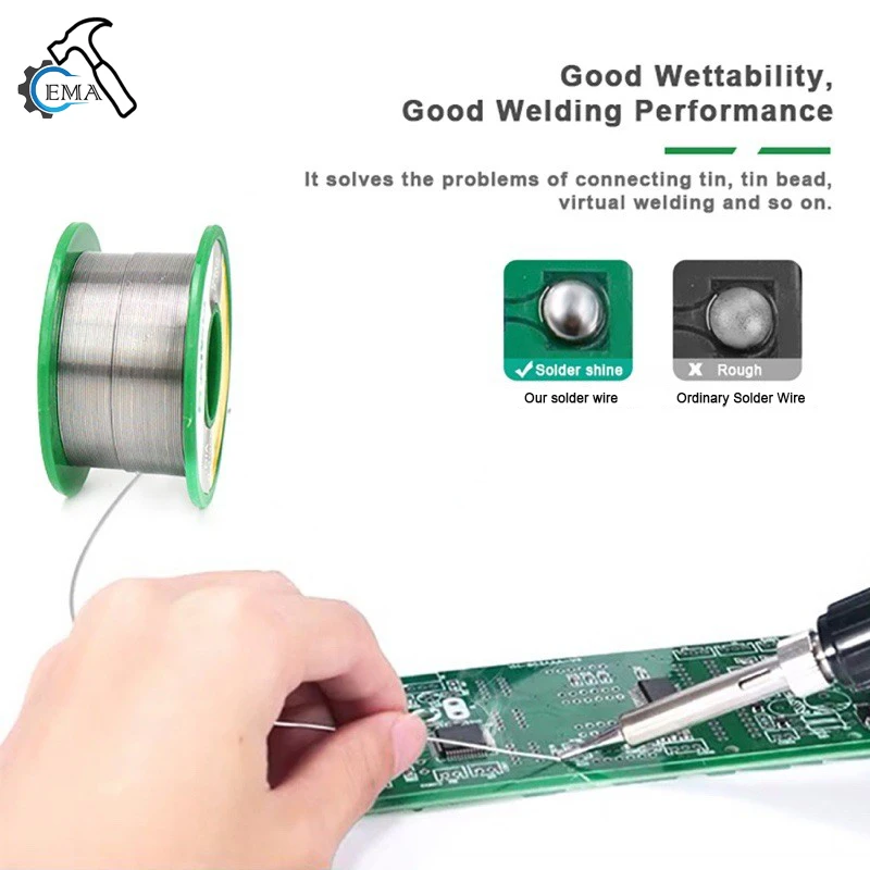 Lead-free Solder Wire SN99.3 Cu0.7 Environmental Protection Tin Wire Flux Reel Welding Line Soldering Roll 50g High Purity soldering wire,soldering tin wire,welding wires