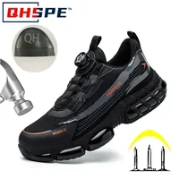 Rotating Button Work Sneakers Steel Toe Shoes Safety Boots Puncture-Proof work Shoes Protective Shoes