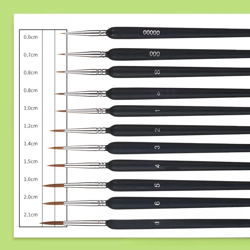 Wooden Watercolor Painting Hook Pen Set for Oil Painting and Hand Painted Strokes