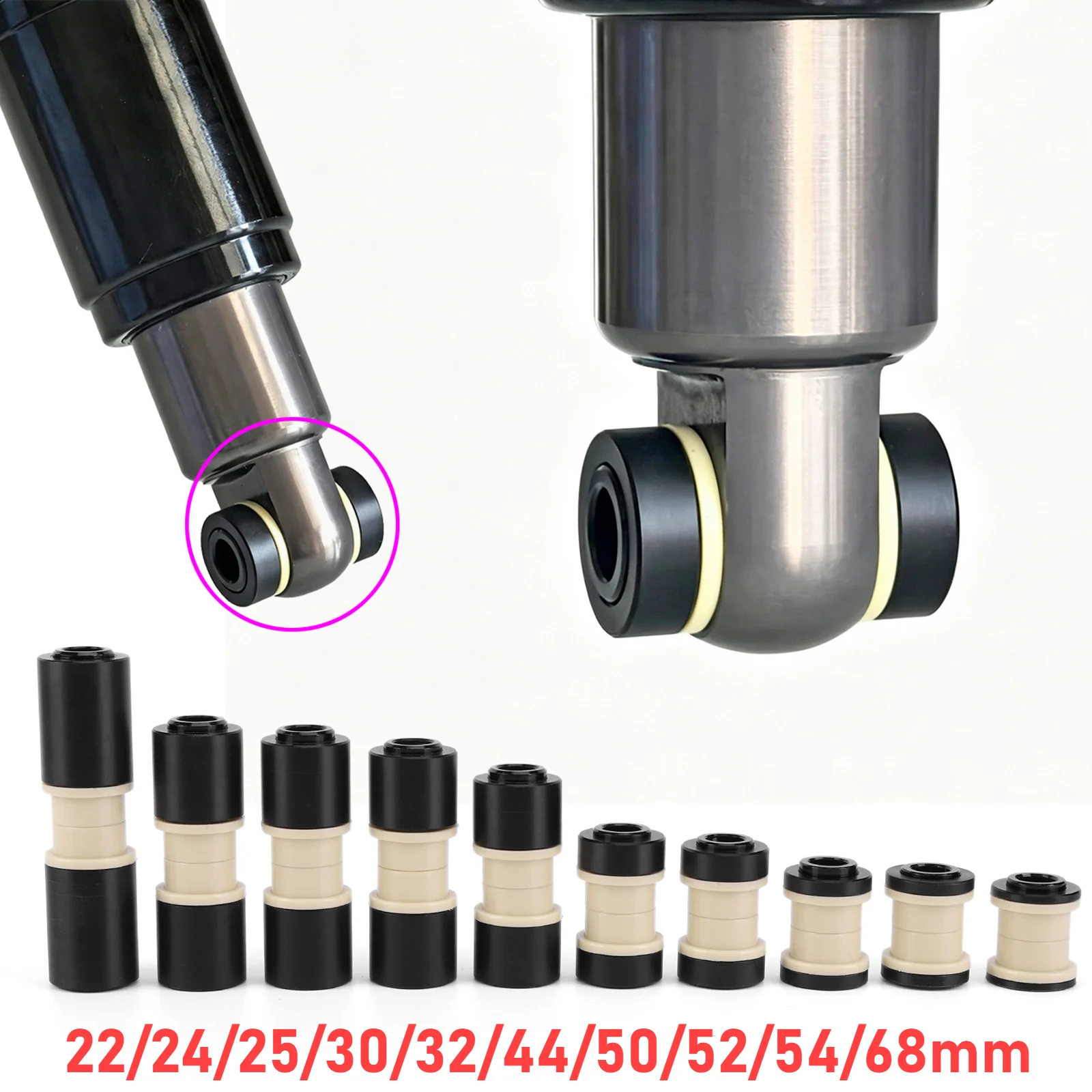 MTB 리어 쇼크 부싱 15mm 자전거 리어 서스펜션 쇼크 업소버 DU 부싱 ID 8mm 22mm 24mm 32mm 44mm 50mm 52mm 54mm 68mm