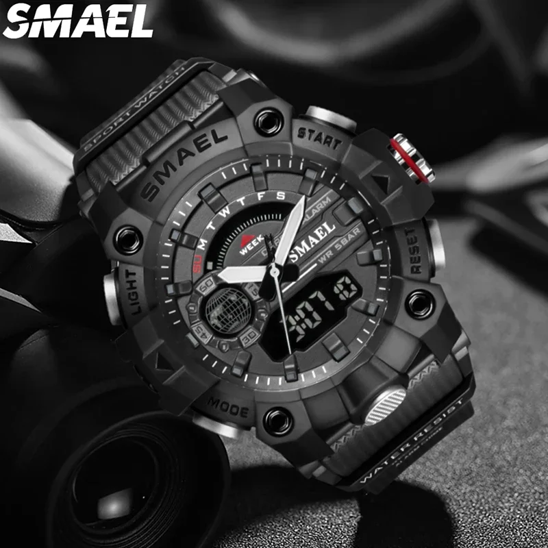 SMAEL 8040 Sports Waterproof Alarm Clock Multi functional Electronic Watch Fashion Electronic Watch Student Outdoor 5