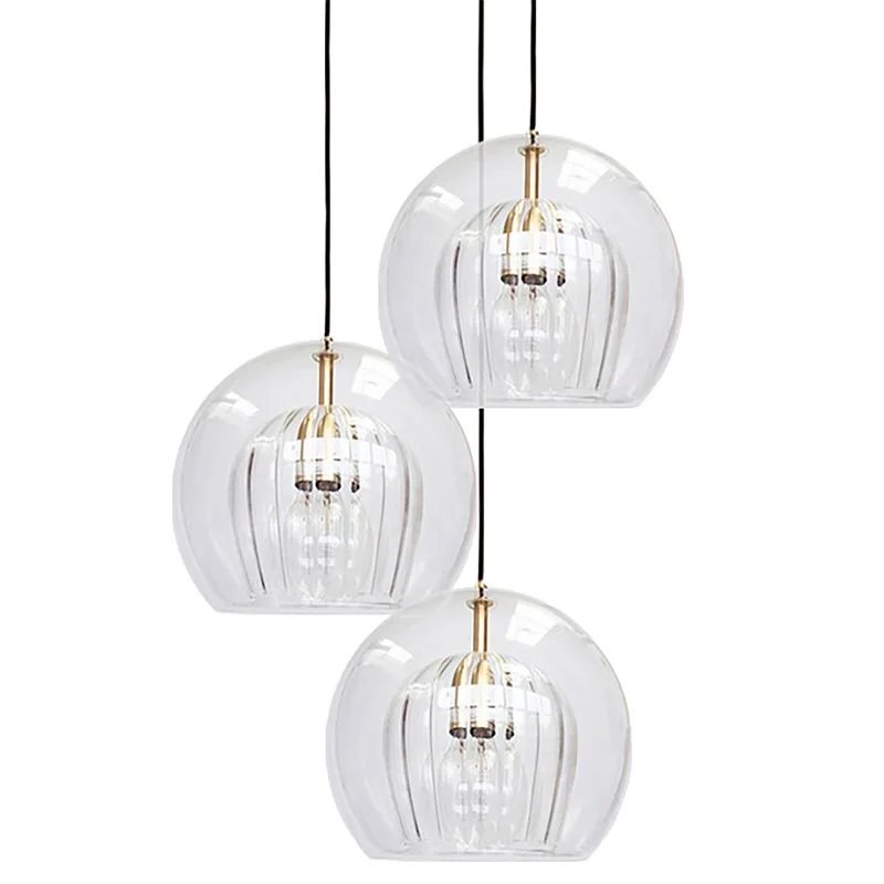 

Pendant Light Modern Glass Ball for Dining Room Bedroom Gold Hanging Lamp Living Room Decoration Suspension Lamp