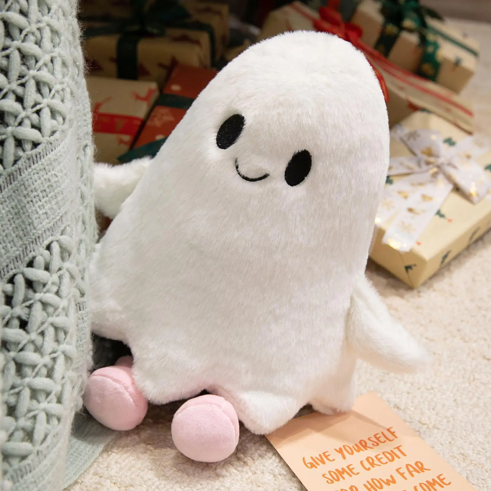 1pc Ghost Plush Toy Halloween Stuffed Doll Toy Figure Decorations Doll Scary For School Room Birthday Kids Home Holiday Display