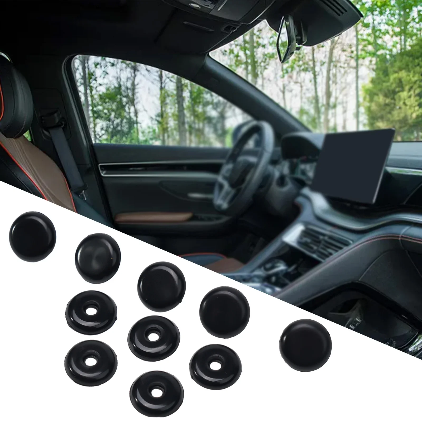 

10pcs Car Seat Belt Clips Universal Retainer Adjuster Buckle Stopper Holder Rivet Stud Clips Fastener Car Accessories