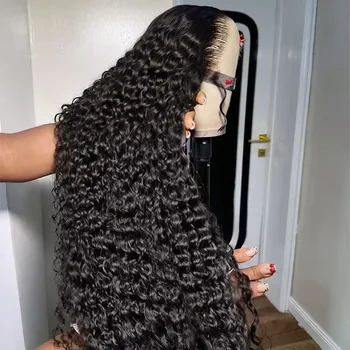 13x6 HD Lace Loose Deep Wave Frontal Wigs 40 42 Inch Deep Curly Lace Front Human Hair Wigs Preplucked Glueless Wig Human Hair 1