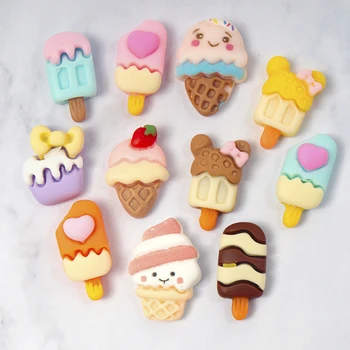 30 pz resina estate gelato coniglio fai da te decorazione della casa cassa del telefono tornante copricapo materiale accessorio in resina 1