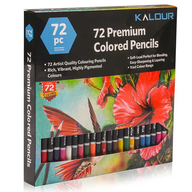 72 Colored Professional Wooden Pencil Colored Pencil Oil Painting Artist Lapison Painting Artistic Supplies For School Supplies 10pcs artist paint brushes set professional painting brushes for acrylic gouache oil watercolor canvas artist supplies